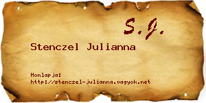 Stenczel Julianna névjegykártya